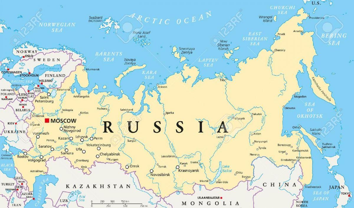 Rusia capital mapa