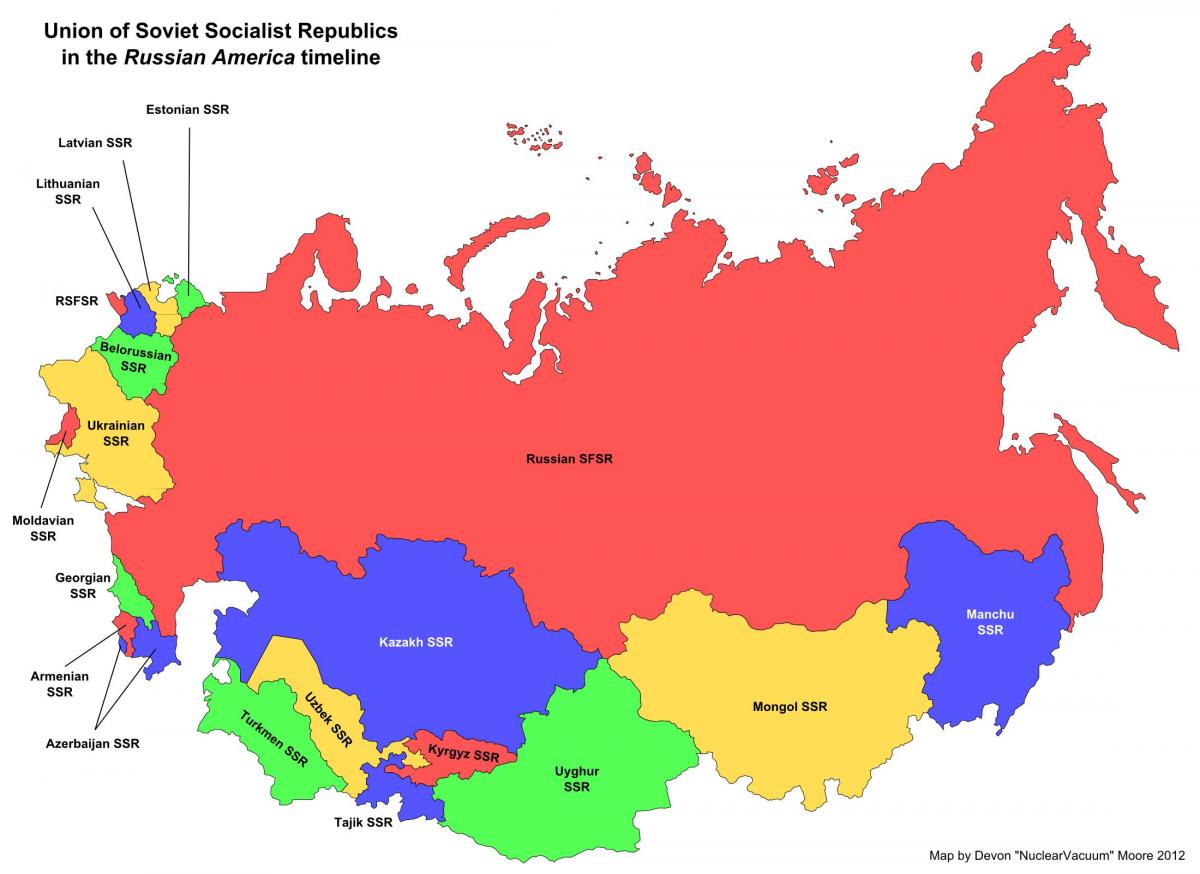 Unión soviética en mapa