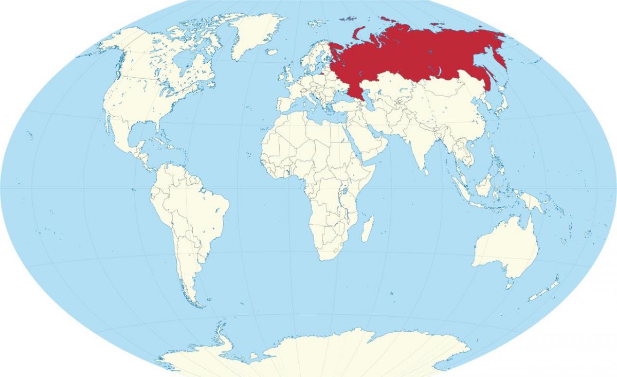 Rusia no mapa do mundo