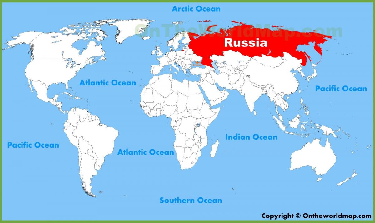 mapa do mundo de Rusia